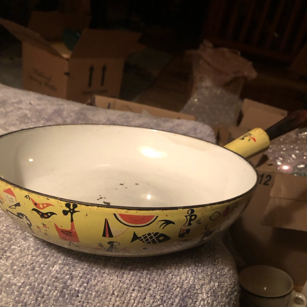 RARE Descoware 10” Enameled Cast Iron Pan
